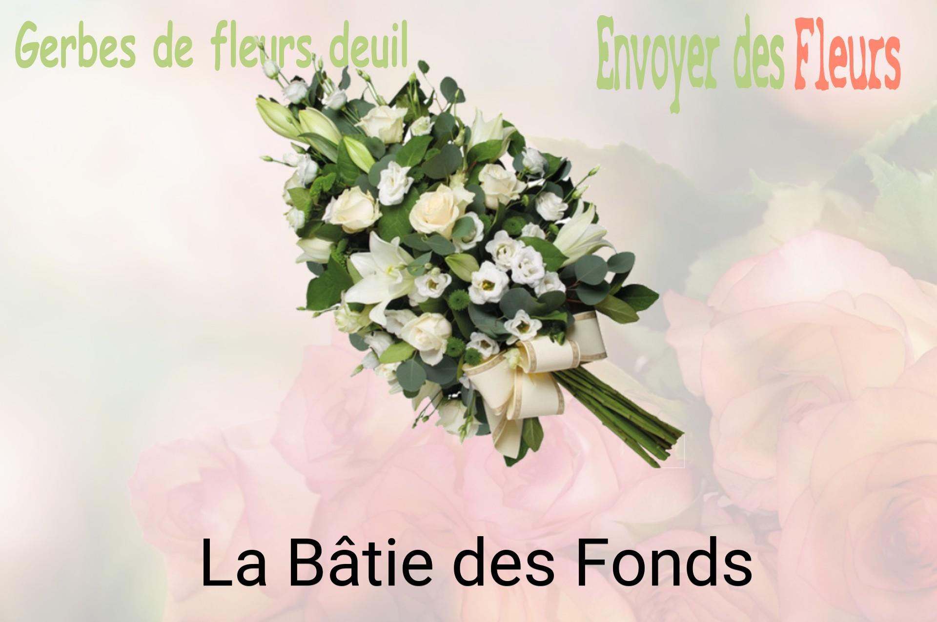 Gerbe de fleurs de deuil livrée à La Bâtie-des-Fonds